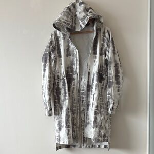 Mondetta Gray Tie-Dye Hooded Jacket